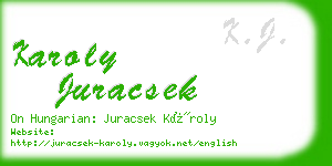 karoly juracsek business card